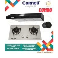 COMBO HOOD & HOB PACKAGE 90CM SLIM HOOD & STAINLESS STEEL BUILT-IN HOB GAS STOVE DAPUR GAS