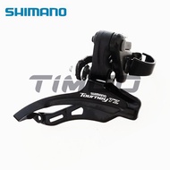 Shimano TourneyTZ FD-TZ500 3 × 6/7ความเร็วตัวเปลี่ยนเกียร์ด้านหน้าจักรยานเสือภูเขา MTB ดึงลงใหม่สีดำ