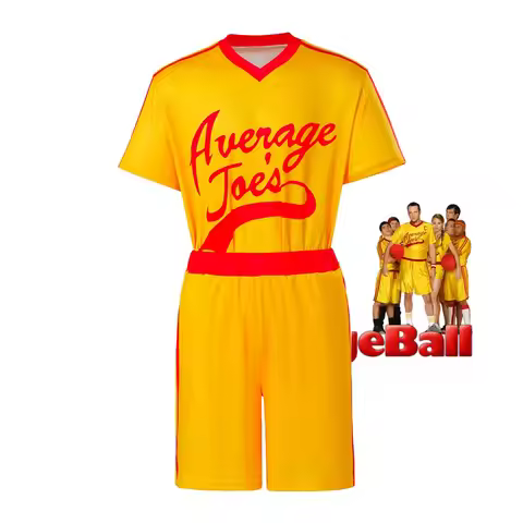Crazy Dodgeball Average Joes Cosplay Costume Yellow Jersey Set A True Underdog Story Football Sets H