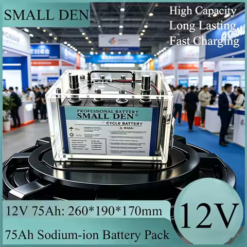 new 12V 75Ah Sodium Ion Battery 4S1P Na Li-ion Portable suitcase For Electric Vehicle, Travel Solar 