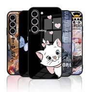 Glass Casing Samsung Galaxy S23 Plus / S22 Plus / S24 Plus Tempered Glass Case Hard Back Cover Soft 