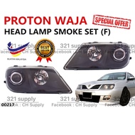 PROTON WAJA HEAD LAMP BLACK SMOKE SET // 2000 MMC CAMPRO CPS LAMPU HADAPAN BIG HITAM KACA SEPASANG