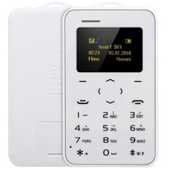 AIEK C6 1.0 INCH CARD PHONE BLUETOOTH 2.0 CALENDAR ALARM CALCULATOR (WHITE)