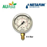 NETAFIM [1 UNIT]: PRESSURE GAUGE GLYCERINE FILLING 1/4" BSP