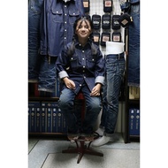 74-T-shirt denim./ 10 Oz Thick Long-Sleeved Raw denim shirt