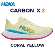 รองเท้าวิ่ง Hoka One One Carbon X 2 Shoes Coral Yellow Size36-45 รองเท้าผ้าใบผู้ชาย รองเท้าผ้าใบผู้ห