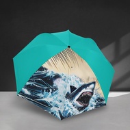 TDN鯊魚放大降溫秒收傘 瞬收傘反向自動收傘(蒂芬藍)