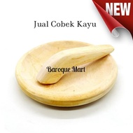 Cobek Kayu Ulekan Kayu Besar Kecil Mini Bagus Sambal Ayam Geprek Penyet Baroque Mart