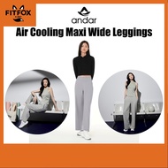 Andar Air Cooling Maxi Wide Leggings for Women High Waist Relaxed Fit Pants 8 Colors Available