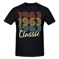 New Men's T-Shirt 1963 Classic 62th Anniversary Birthday Gift Oversized Printed Vintage Short Sleeve