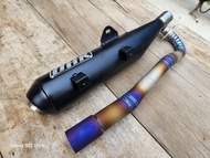 ท่อทรงเดิม 125i/led/ปลาวาฬ พร้อม คอไทเทเนี่ยมยิงทรายด้าน