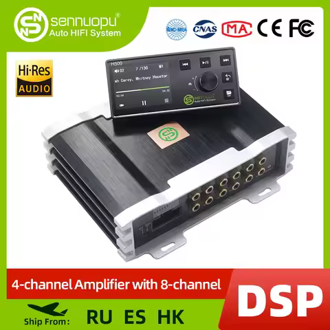 Sennuopu X10B Car Audio 4 Ch Power Amplifier 8 Channel Dsp Processor Bluetooth Amp Equalizer Amplifi
