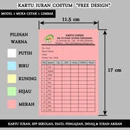 cetak KARTU IURAN RT Kartu SPP Absesnsi Kartu Iuran custom - iuran ngaji/Infaq/Angsuran/Arisan/Murah