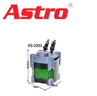 蝦兵蟹將【中國 ASTRO-阿姆斯壯】KW401212 新二代 外置式圓桶過濾器 2202型【280L/H】動力桶