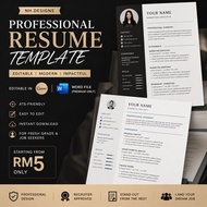 Resume Template Canva | ATS Friendly CV | Editable Professional Resume | Instant Download