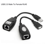 2 Pcs USB To RJ45 LAN Cable Extension Adapter Cat6ชายหญิง Cat5 Cat5e 6 Rj45 LAN Ethernet Network Adapter