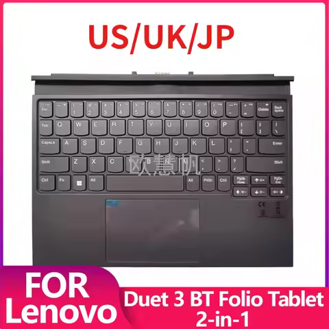 T New Suitable for Lenovo Duet 3 BT Folio Tablet 2-in-1 Intelligent Magnetic Base Keyboard