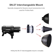 NiceFoto SN-27 Profoto to Bowens Mounts Speedring Adapter Converter for Profoto B10 A1 Studio Flash