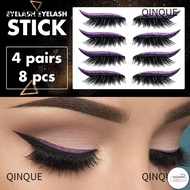 LF 1Sheet /4 Pairs Eyeliner Sticker with Eyelashes Fashion Eye Makeup Tools Easy to Use and Remover 