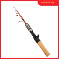 【WELV】1.5m Spinner Casting telescopic carbon Fishing Rod UL Horse Mouth Rod 2-6lb