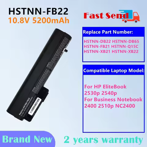 HSTNN-FB22 HSTNN-Q15C Laptop Battery For HP EliteBook 2530p 2540p 2510p NC2400 NC2410 HSTNN-DB22 HST