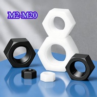 Nylon Hex Nut Nut Black/White/Transparent Nylon Hex Nut M2/M2.5-M20 [WY]