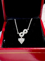 天然鑽石 頸鏈 鎖骨鏈 • 18K金Infinity Love鑽石頸鏈