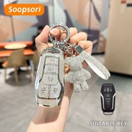 For Ford Territory Ranger T6 T7 WL Fiesta Everest Remote Car Key Cover Metal Key Fob Shell Accessori