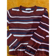 Thick knitted channel Striped shirt