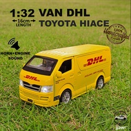 VAN DHL: 1:32 DHL Courier Logistic Van Model Diecast Toy