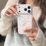 Silver-edged fine hole-The carousel deer is suitable for13Cute phone case17Popular series of phone c
