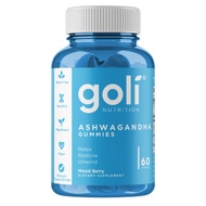Goli Ashwagandha Gummy, Mixed Berries, Non-GMO, Plant-Based, Vegan Stress, Sleep Support