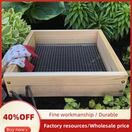 1 PCS Raw Rutes Cedar Garden Sifter Wood+Metal As Shown for Compost, Dirt and Potting Soil Rough Sawn Sustainable Cedar