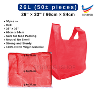 Singlet Plastic Bag (12 x 16 /15 x 16/18 x 22/26 x 33) Tangkai Plastik Beg