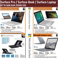 MICROSOFT SURFACE BOOK / PRO(6 / 7 / 7+ / 8 ) (1 YEAR WARRANTY T&C) Core i5/i7 Up to 16GB RAM WIN 11