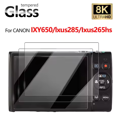 For Canon IXY 650 Ixus 285 265 hs Camera Screen Protector 8K Ultra HD Tempered Glass Protective Clea