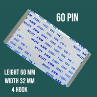 T-con cable to 60 pin 60pin lcd panel pitch spasi 0.5mm length 6cm