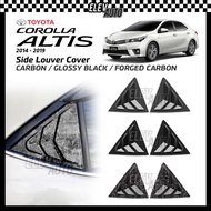 Toyota Corolla Altis E170 2014-2019 Side Louver Cover Triangle Window Shark Fin Trim Bodykit Accesso