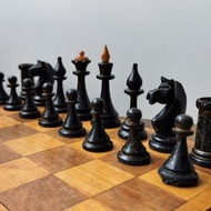 1950 年代復古木製國際象棋套裝蘇聯棋盤 29x29 公分蘇聯國際象棋