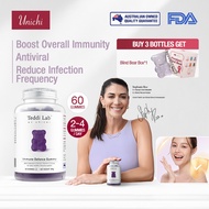 【Official】Unichi Immune Defence Teddi Lab Gummy (60 Gummies) Vitamin C, Zinc to Promote Immune Syste