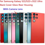For Samsung Galaxy S22 5G S22+ 5G S22 Ultra 5G S901 S906 S908 Back Cover Glass Rear Housing Battery 