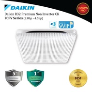 DAIKIN 1.0-5.0HP Non Inverter Ceiling Cassette Air Conditioner FFC/ FCC / FCFV Revo Series R32 Built-in WiFi