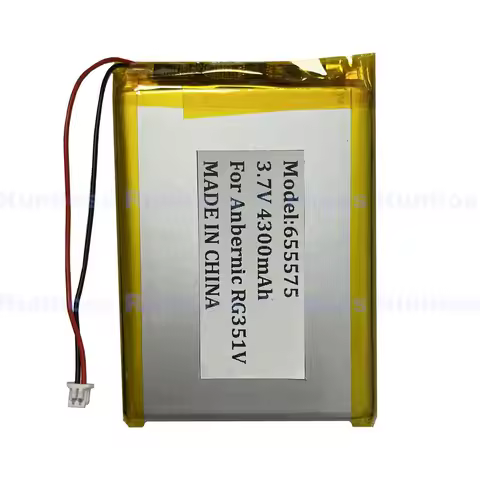 Plug 1.25-2P 655575 4300mAh 3.7V Rechargeable Li-Polymer Battery for Anbernic RG351V Game Console