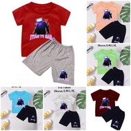 Boys' t-shirt set for ages 1-8 tv manTITAN