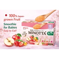🇯🇵[Made in Japan] MINOTTA Baby Fruit Smoothie Variety Pack (6 Pouches) - 100% Domestic Japanese Frui
