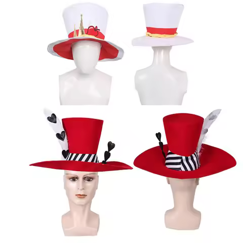 Valentino Cosplay Role Playing Red Hat Cape Costume Accessories Outfits For Adult Men Male Fantasy H
