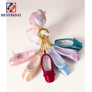 NOVAFLUX Mini Ballet Shoes Keychain, Satin Ballet Shoe Shape Pointe Shoes Keyrings, Collocation Poin