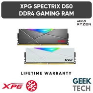 ADATA XPG Spectrix D50 D50G RGB DDR4 Memory RAM 3200MHz/3600MHz/4133MHz 8GB/16GB/32GB - ROG Certifie