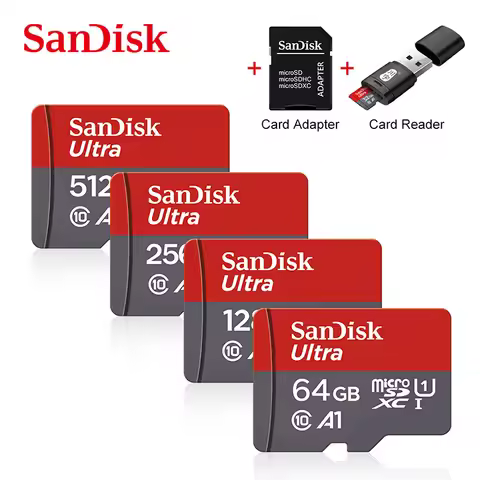 Original SanDisk 32GB 64GB 128GB 256GB Memory Card 64GB U3 4K Micro TF SD Card 64G SDHC Minisd UHS-I