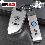 【Mr.Key】Stainless Steel Style Key Cover For BMW X1 X3 X4 X5 F15 X6 F16 G30 7 Series G11 F48 F39 520 525 F30 118i 218i 320i Car Accessories Zinc Alloy Case